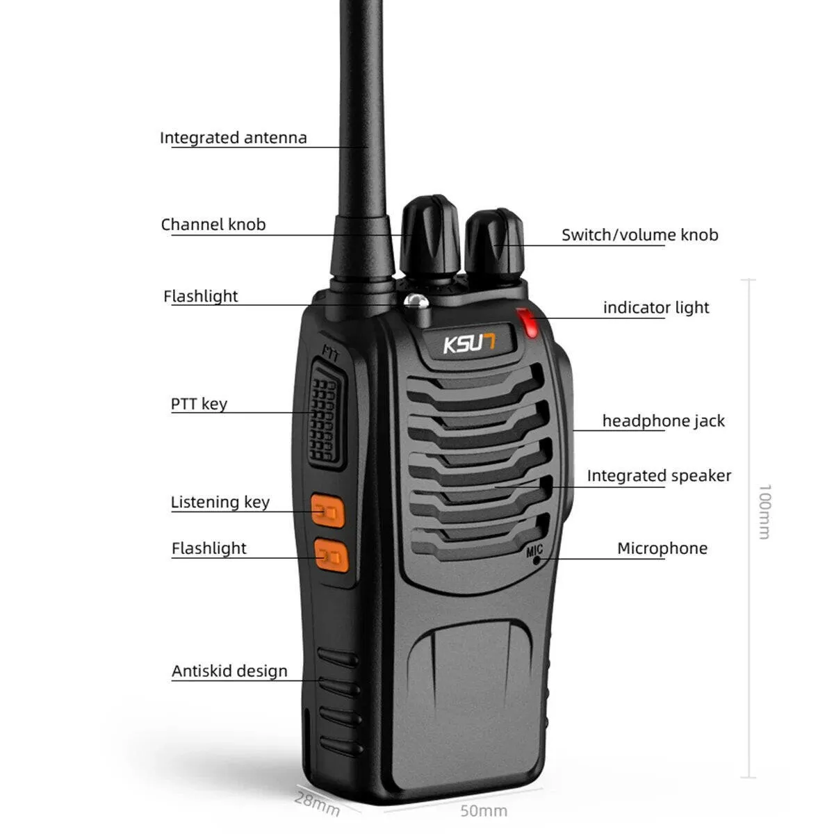 Cheap Walkie Talkie 2 Pcs Included Communication Portable Radio Station UHF Receiver Devices Transceiver Wireless Set KSUT HW