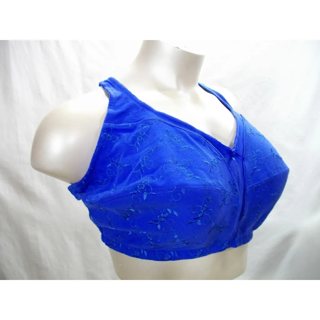 Comfort Choice 27-0189-4 Embroidered Wire Free Bra 54C Blue