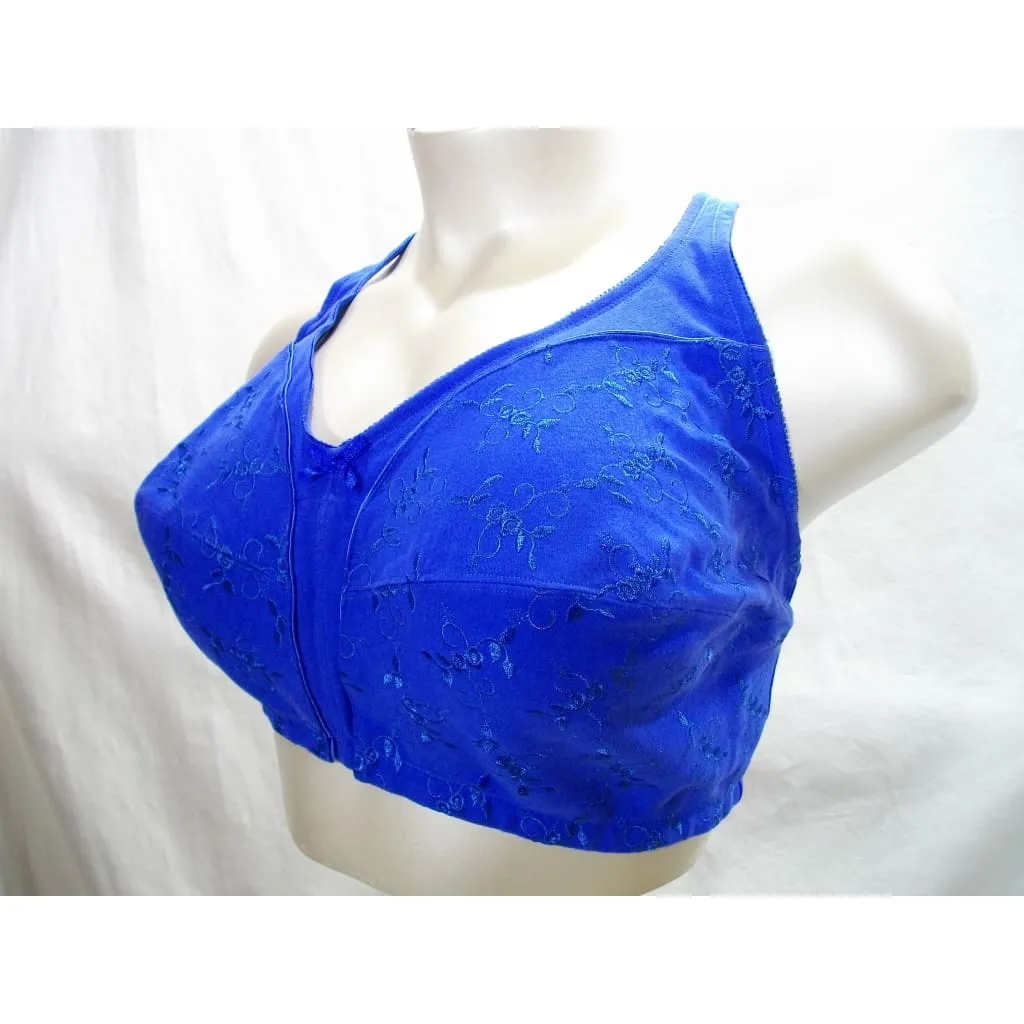 Comfort Choice 27-0189-4 Embroidered Wire Free Bra 54C Blue