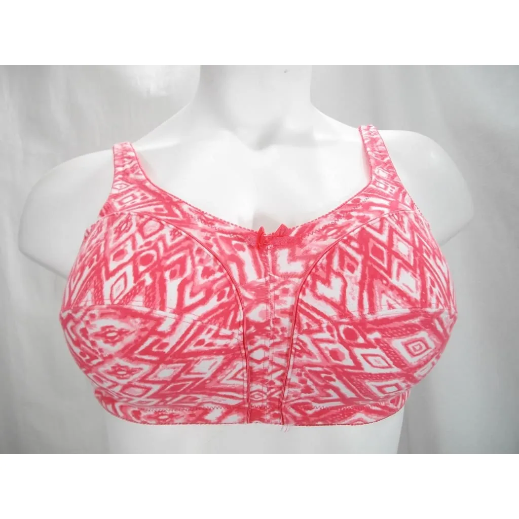 Comfort Choice 27-0576-2 100% Cotton Wire Free Bra 38D Pink & White