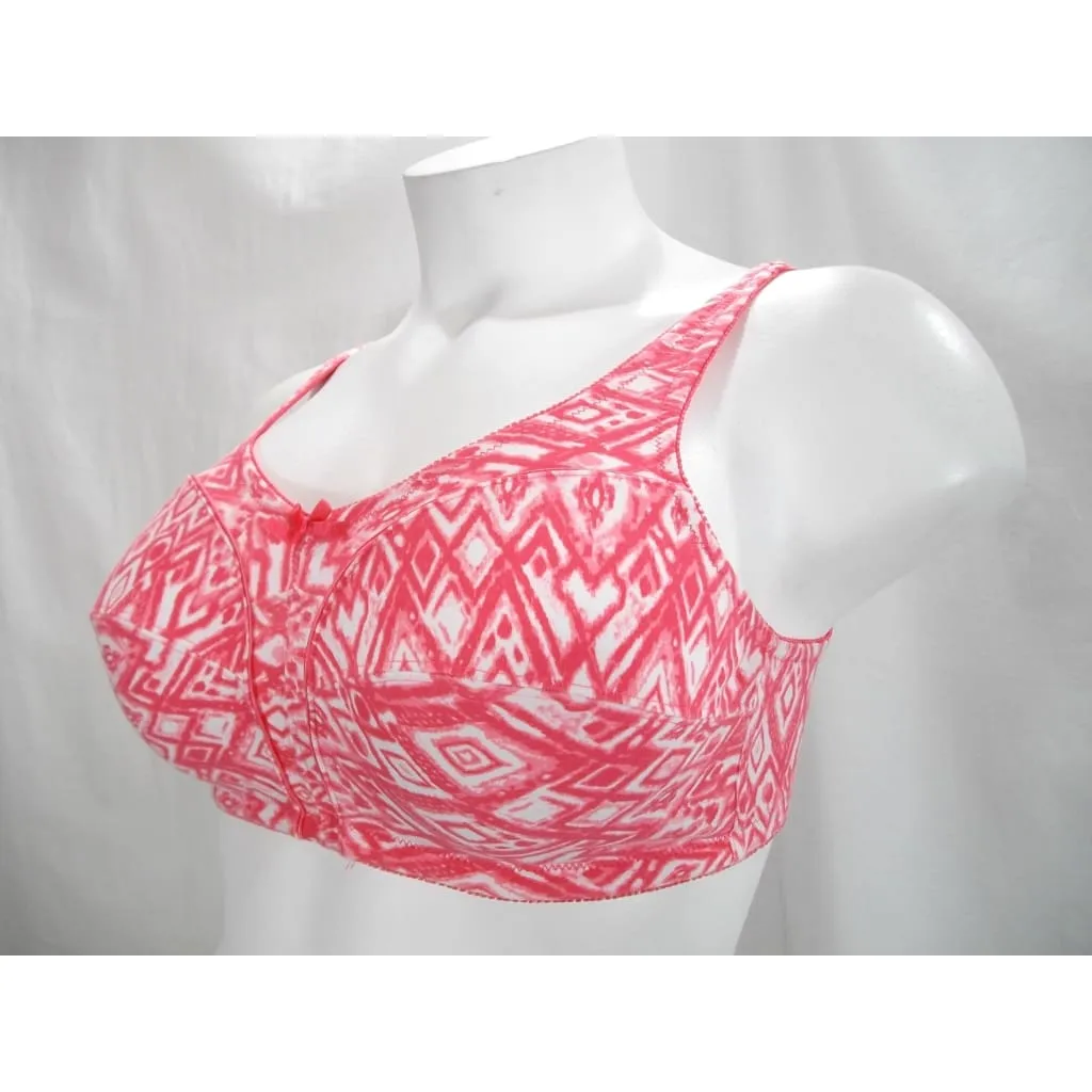 Comfort Choice 27-0576-2 100% Cotton Wire Free Bra 38D Pink & White