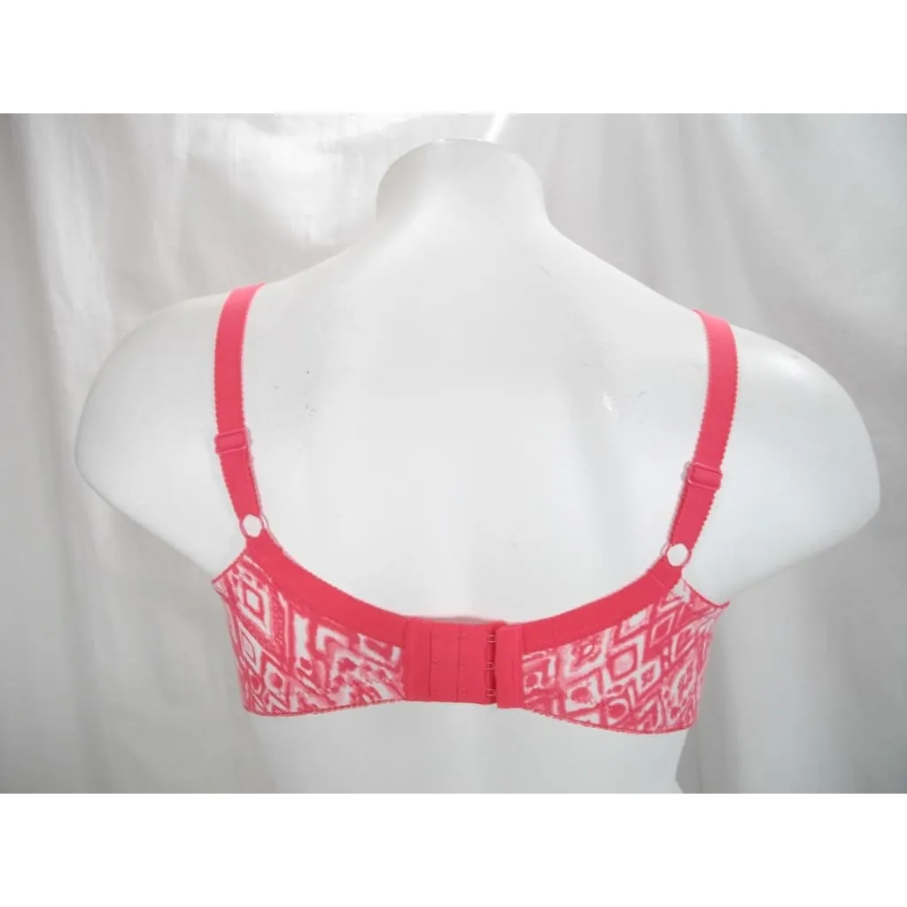 Comfort Choice 27-0576-2 100% Cotton Wire Free Bra 38D Pink & White