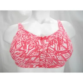 Comfort Choice 27-0576-2 100% Cotton Wire Free Bra 38D Pink & White