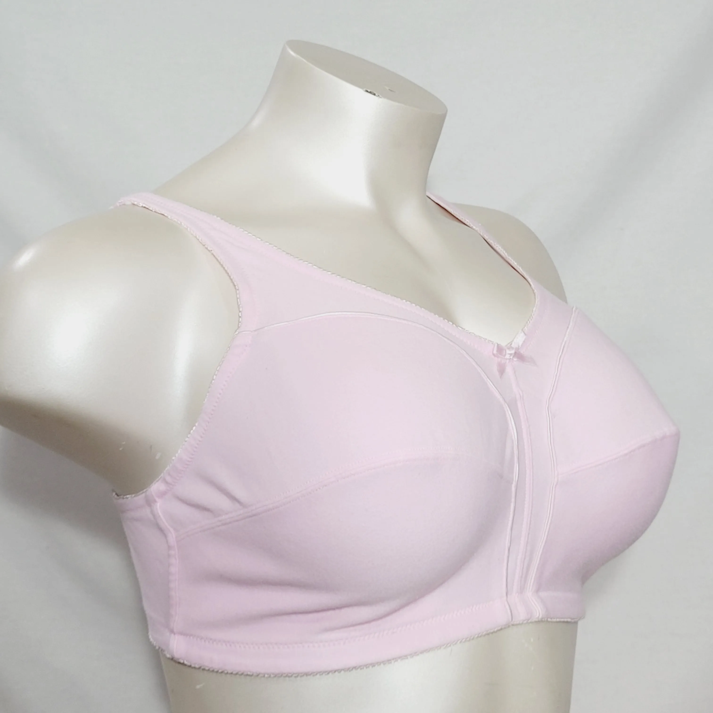 Comfort Choice 27-0923-6 100% Cotton Wire Free Bra 42DDD Pink