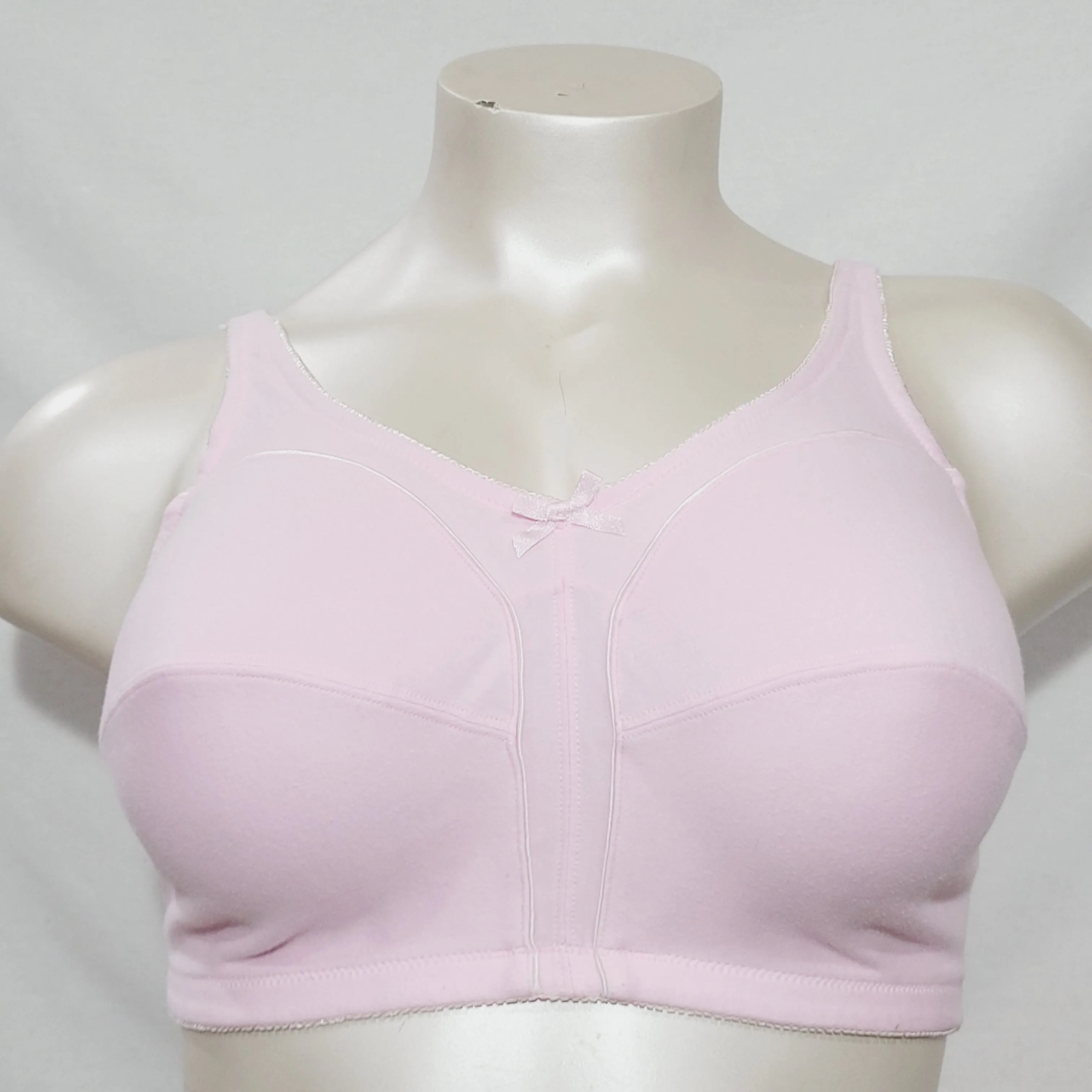 Comfort Choice 27-0923-6 100% Cotton Wire Free Bra 42DDD Pink