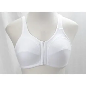 Comfort Choice 27-1096-0 100% Cotton Front Close Wire Free Bra 38B White