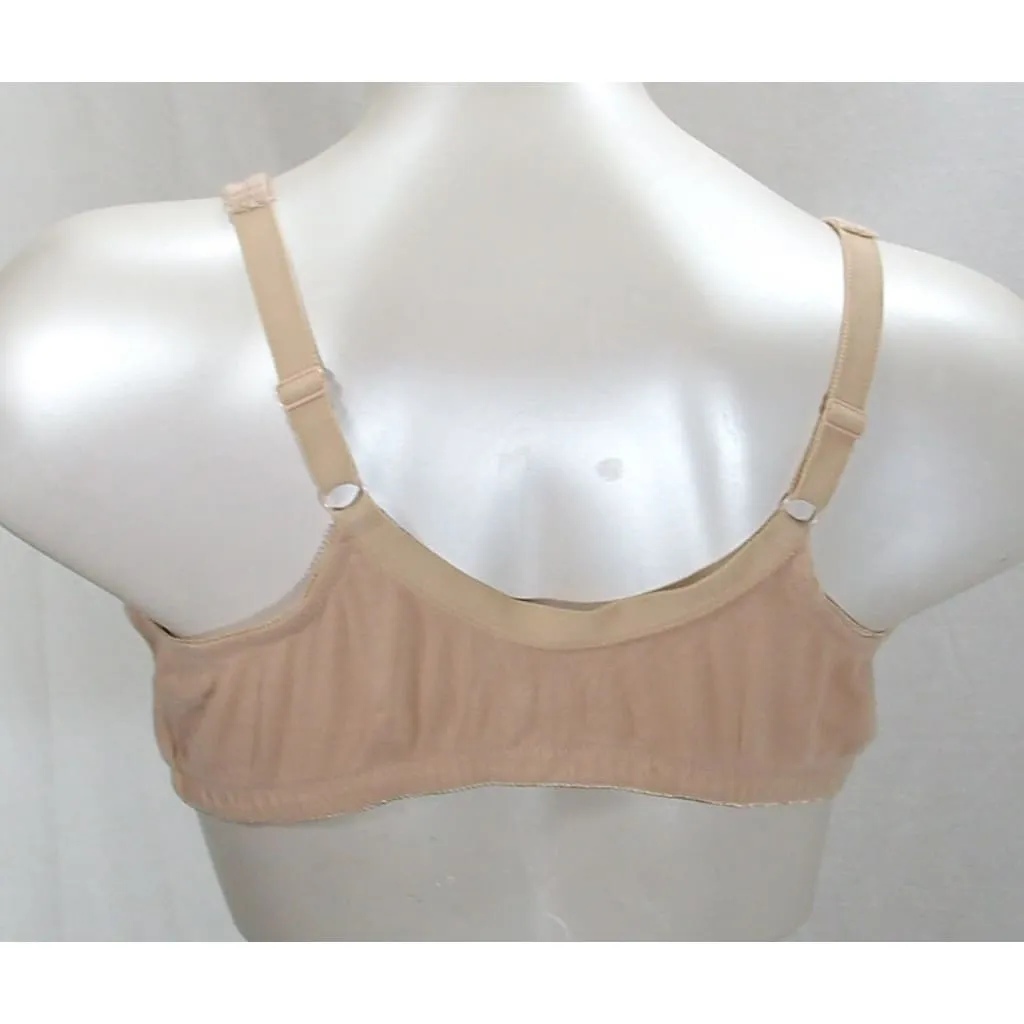 Comfort Choice 27-1111-7 100% Cotton Front Close Wire Free Bra 40DD Nude
