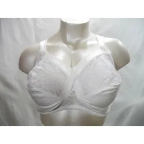Comfort Choice 27-2223-9 Lace Divided Cup  Wire Free Bra 52C White