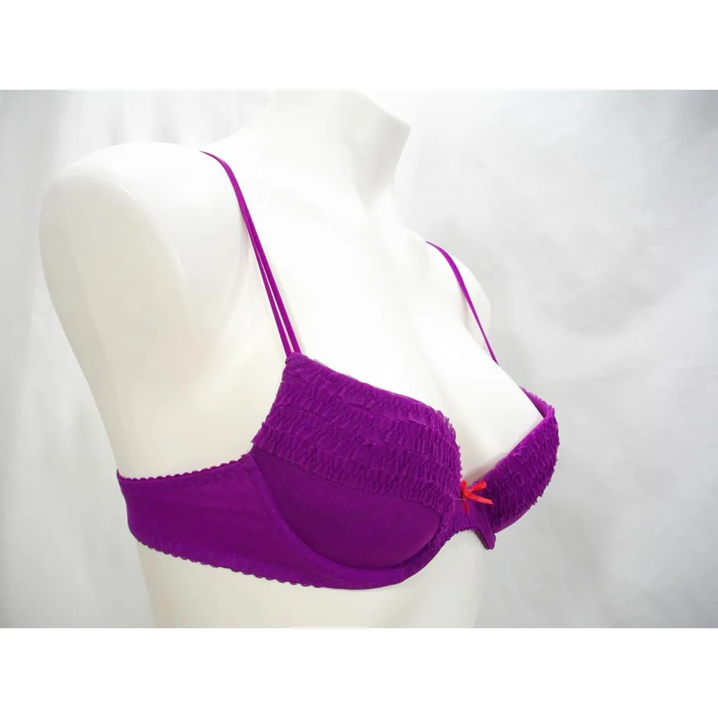 Cosabella Amore 254-6085 Ruffled Trim Push Up Underwire 32B Purple