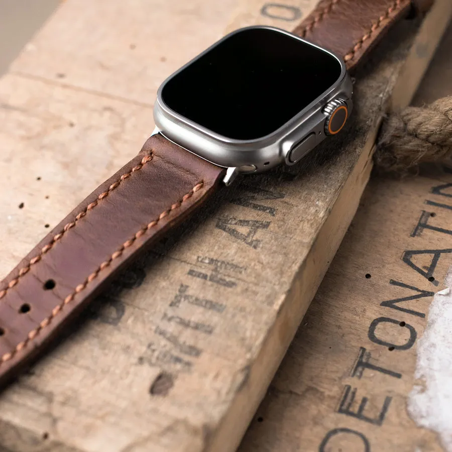 Custom Made Apple Watch Strap - Antique Brown | Preorder End of Jan