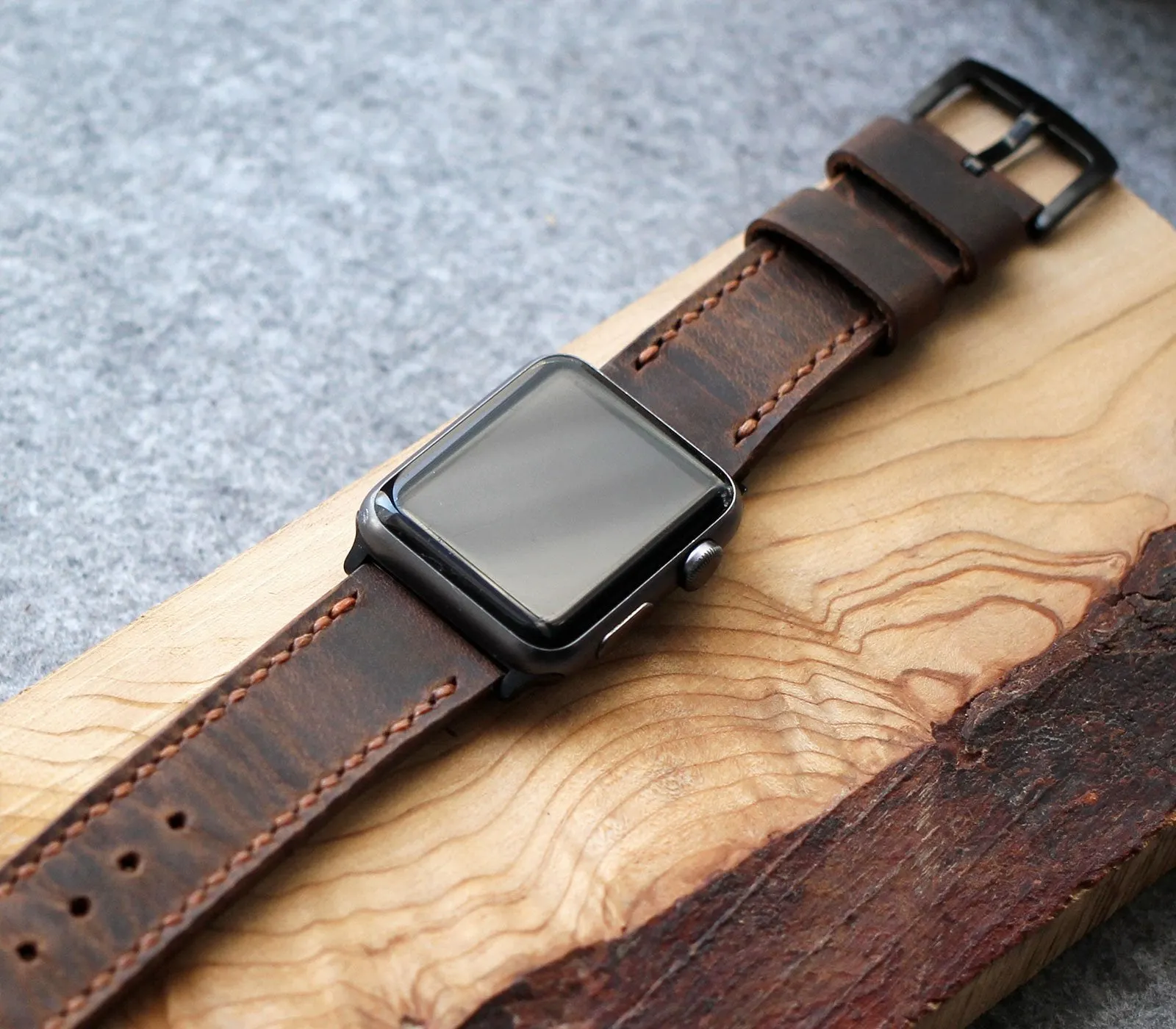 Custom Made Apple Watch Strap - Antique Brown | Preorder End of Jan