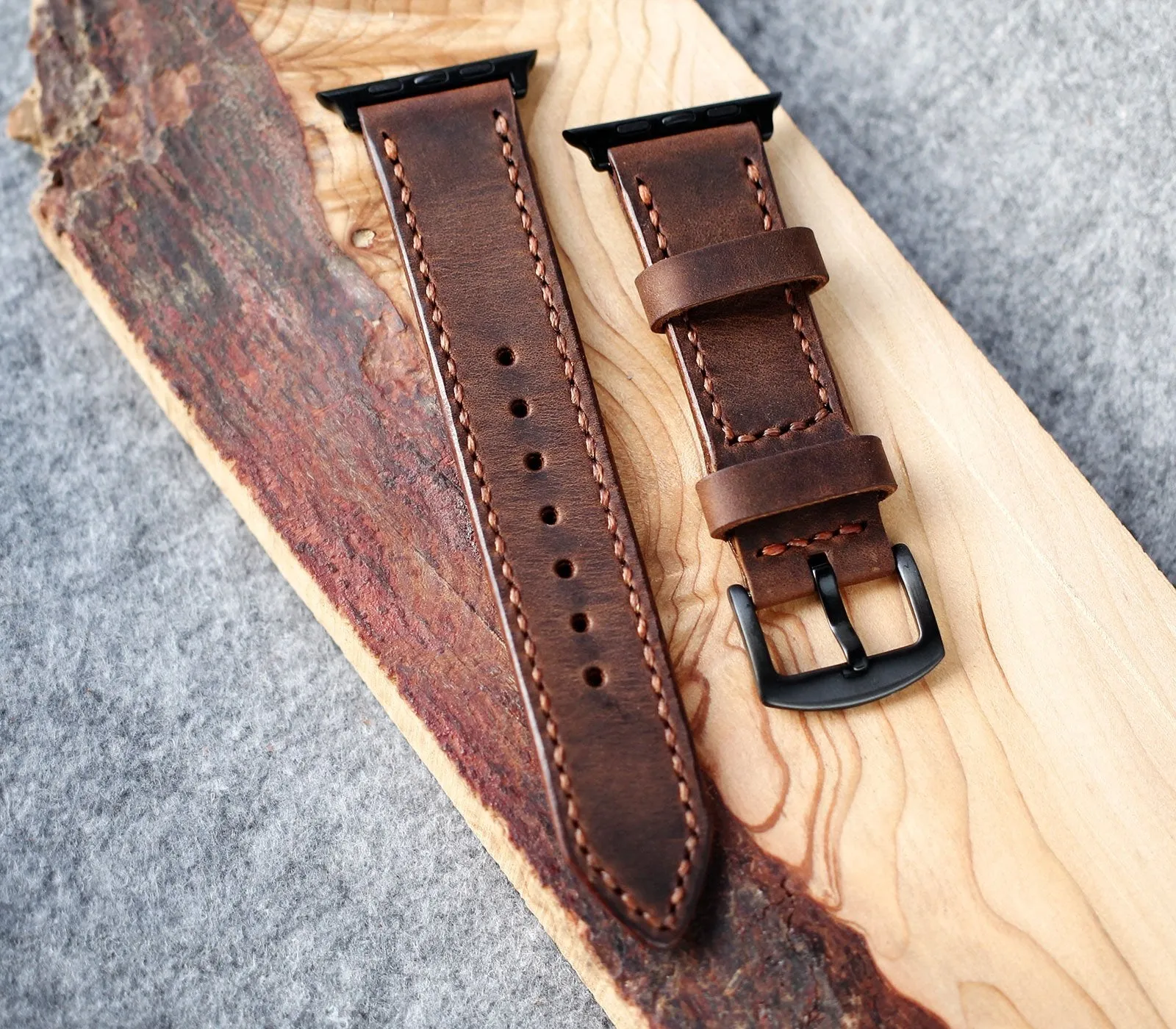 Custom Made Apple Watch Strap - Antique Brown | Preorder End of Jan