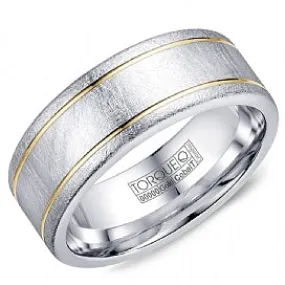Diamond Brush Cobalt & 10K Gold Band