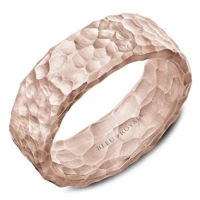 Diamond Cut 14K Gold Hammered Band