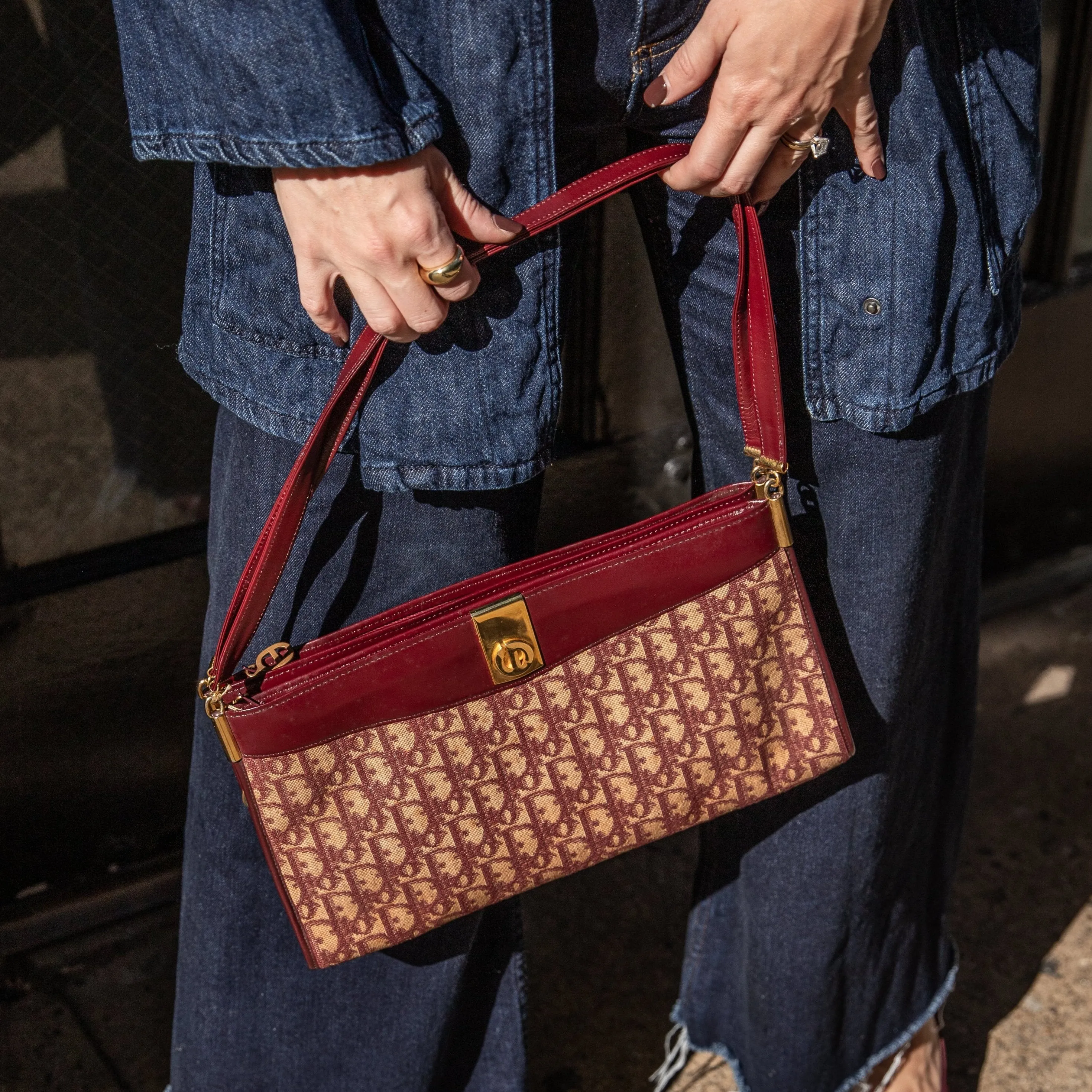 Dior Vintage Trotter Shoulder Bag