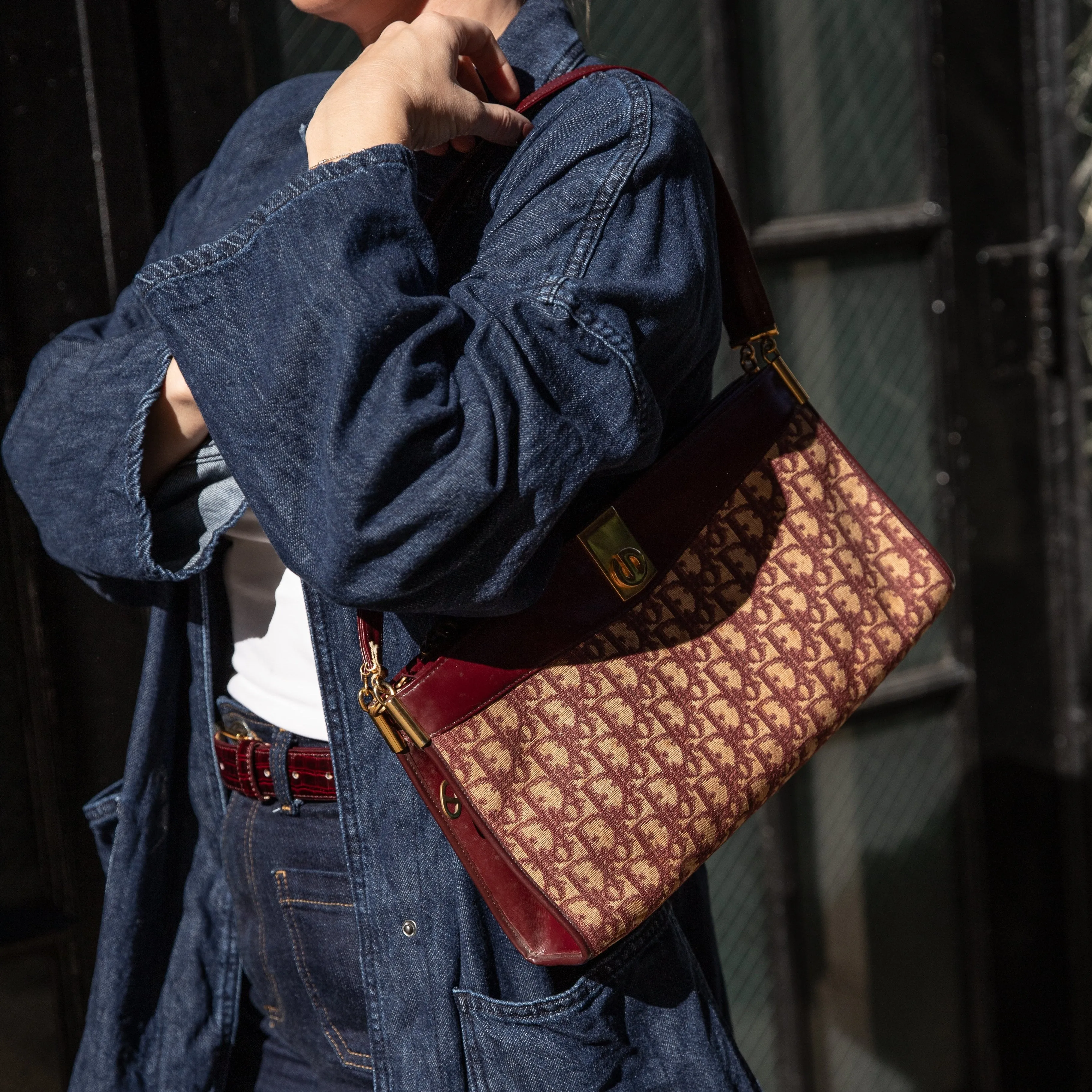 Dior Vintage Trotter Shoulder Bag