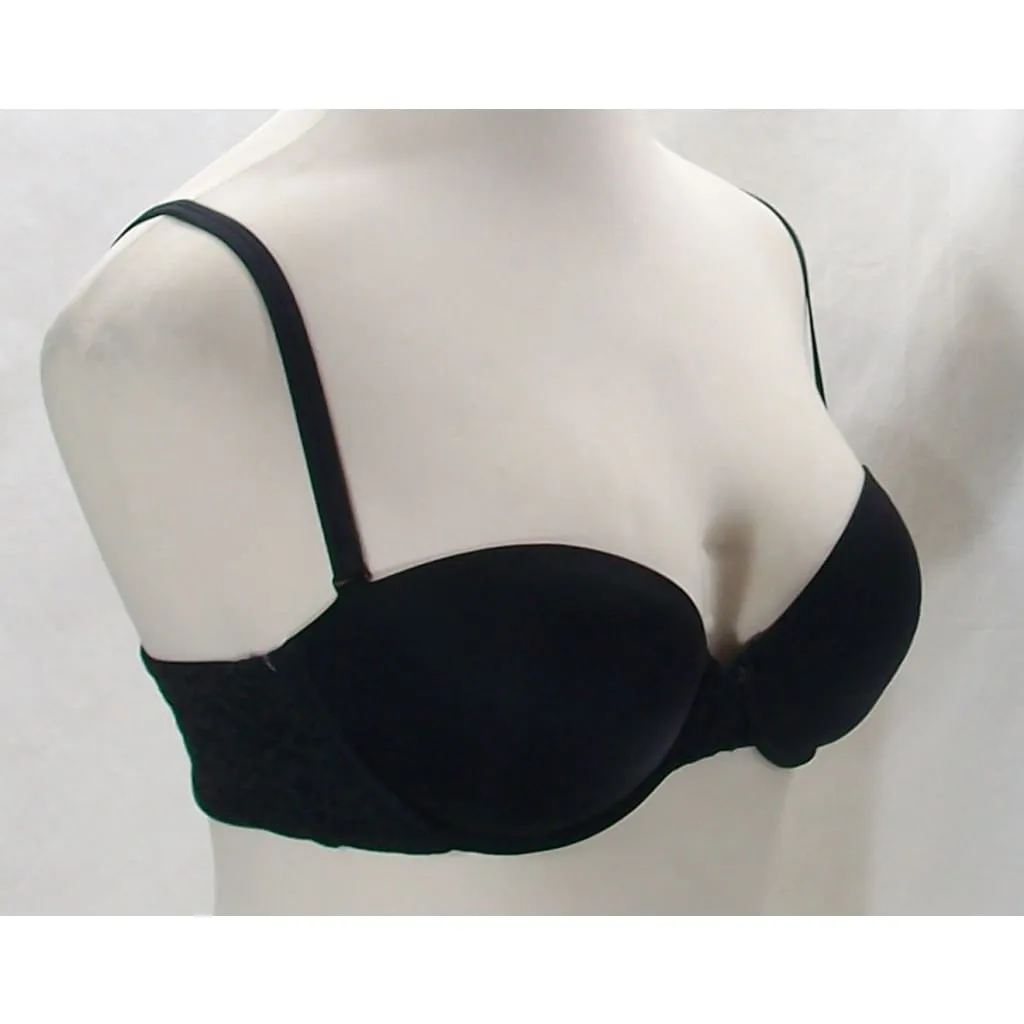 DKNY 454195 Signature Lace Perfect Lift Strapless UW Bra 34D Black WITH STRAPS