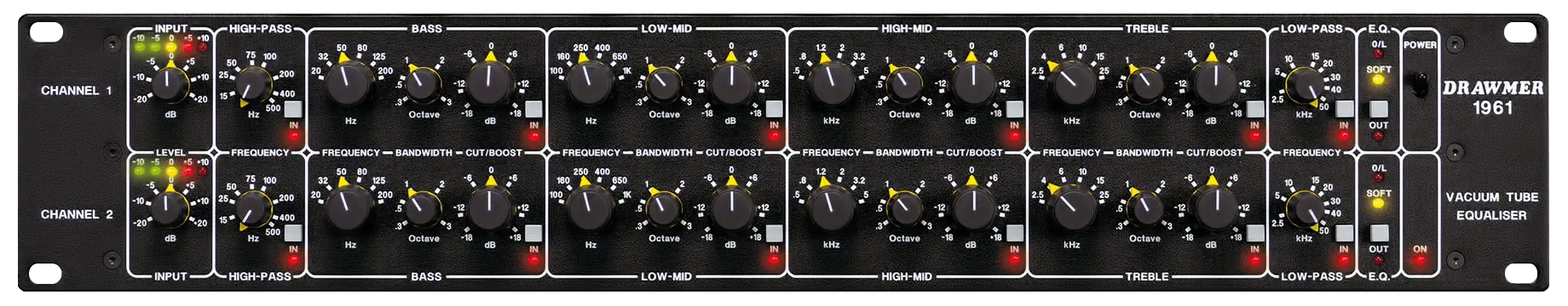 Drawmer 1961 2U-Dual Vacuum Tube Equaliser