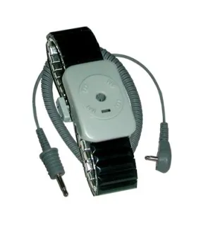 Dual Conductor Black Speidel Metal Wrist Strap With 10' Coil Cord, Small-5