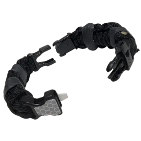 EDC Prepper - Paracord Bracelet Urban Tool Kit Equipped w/ LED Light, fire starter, blade, compass.