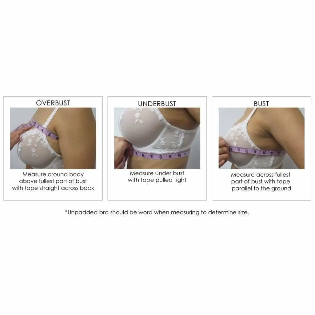 Felina 110040 Lana Embroidered Unlined Plunge Balconette Underwire Bra 40C Mocha