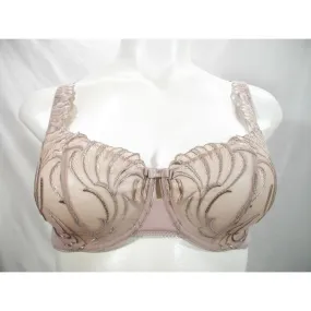 Felina 110040 Lana Embroidered Unlined Plunge Balconette Underwire Bra 40D Mocha
