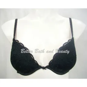 Felina 15344 Embroidered Lace Covered Push Up Underwire Bra 32C Black