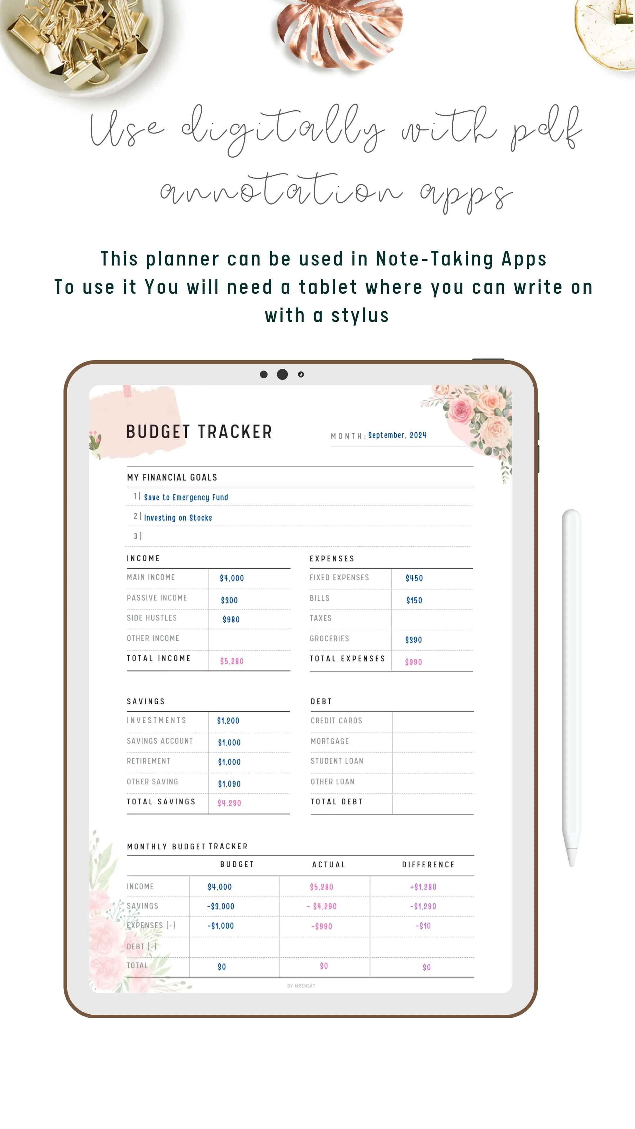 Floral Budget Tracker - M059