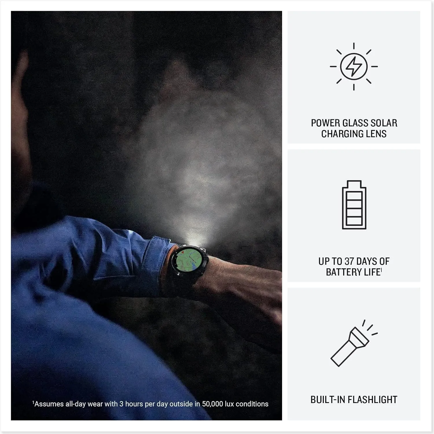 Garmin fenix 7X Pro Solar Glass Smart Watch - Slate Grey