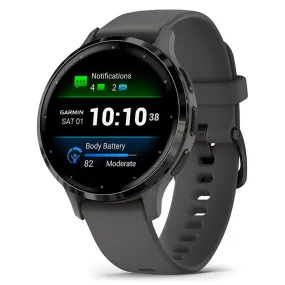 Garmin Venu 3S AMOLED Display Pebble Gray Silicone Band Advanced Health and Fitness Features Up to 10 Days of Battery GPS Smartwatch - 010-02785-00