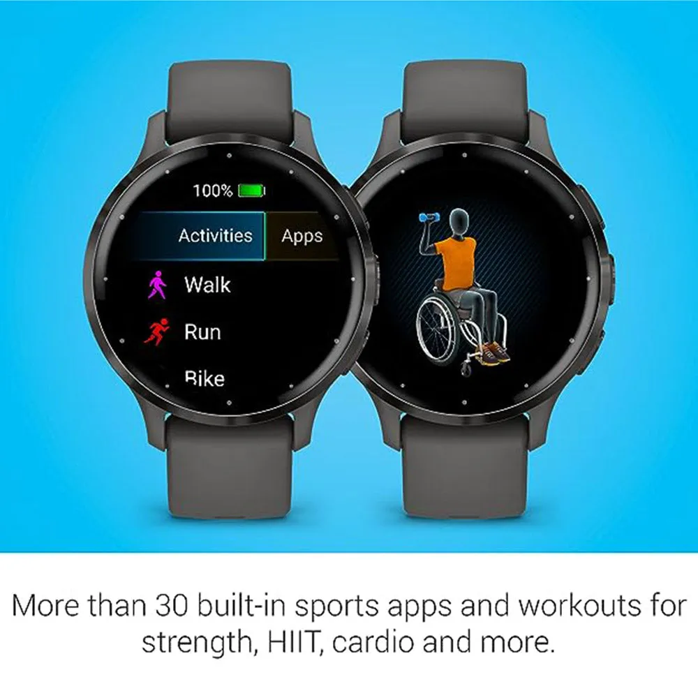 Garmin Venu 3S AMOLED Display Pebble Gray Silicone Band Advanced Health and Fitness Features Up to 10 Days of Battery GPS Smartwatch - 010-02785-00