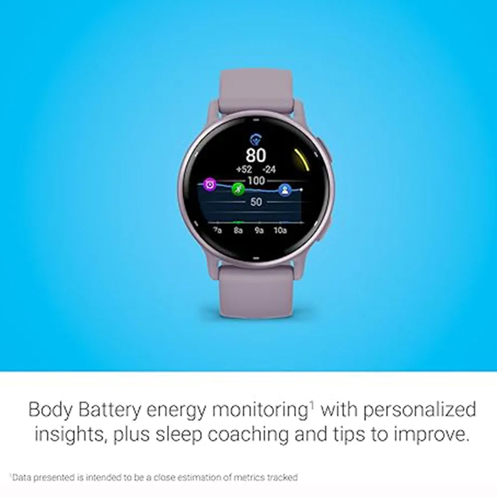 Garmin vivoactive 5 Orchid AMOLED Display Health and Fitness GPS Up to 11 Days of Battery Life Smartwatch - 010-02862-13