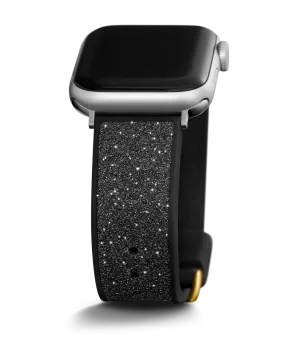 GUESS Glitter Leather on Silicone Band for Apple 38-40 mm Watch
