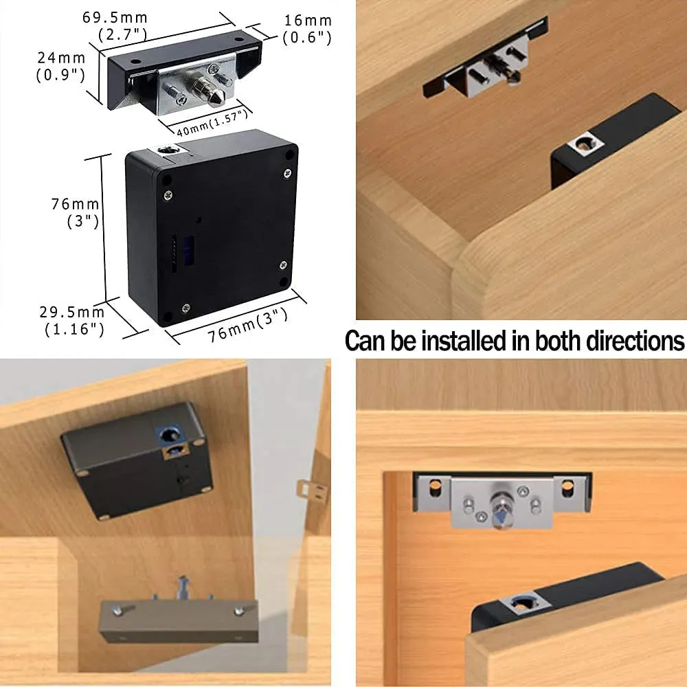 Hidden Secret Lock Wooden Drawer, Cupboard or Wardrobe - App Control