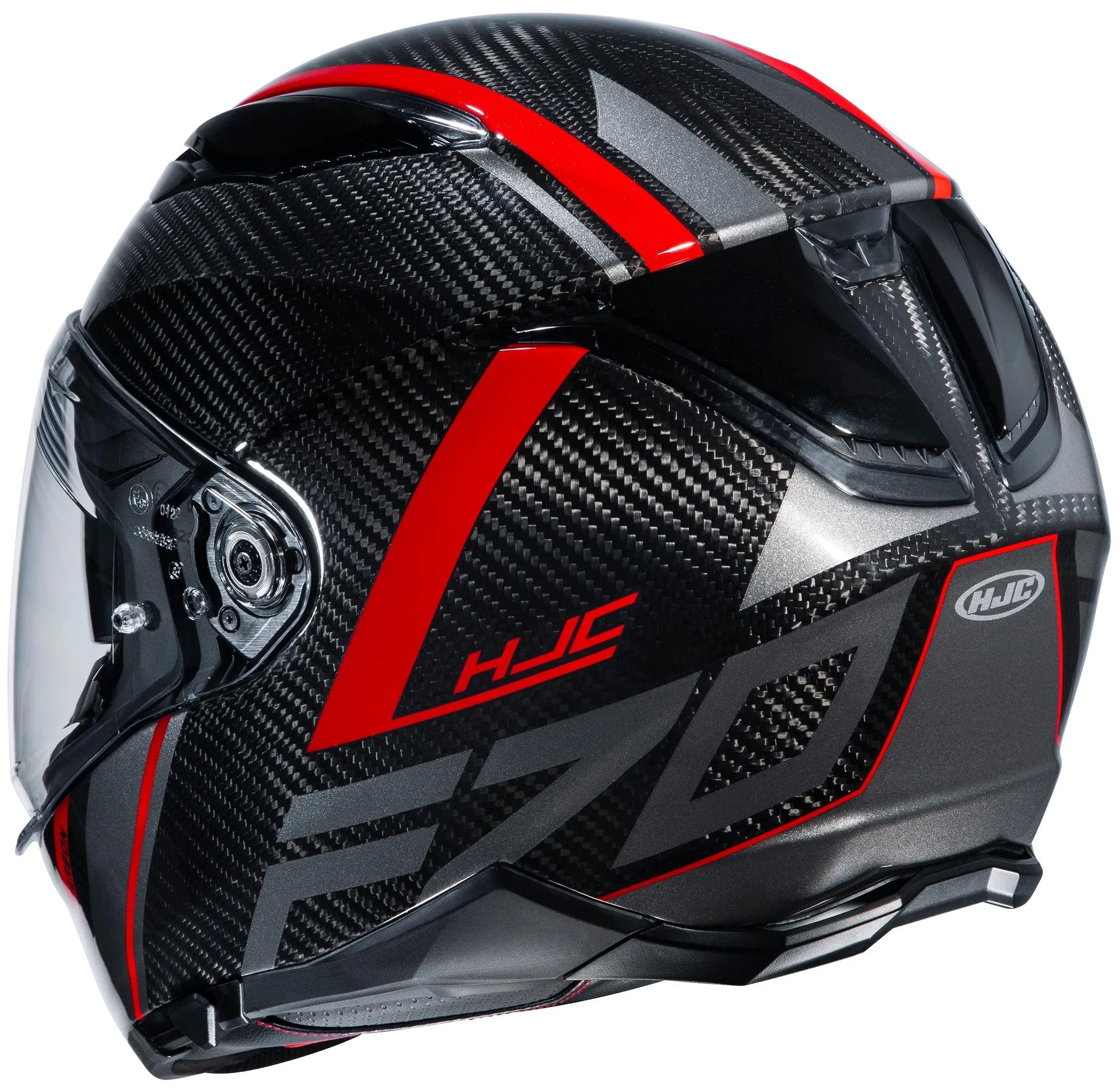 HJC F70 Carbon Eston Helmet - MC-1 Black/Red