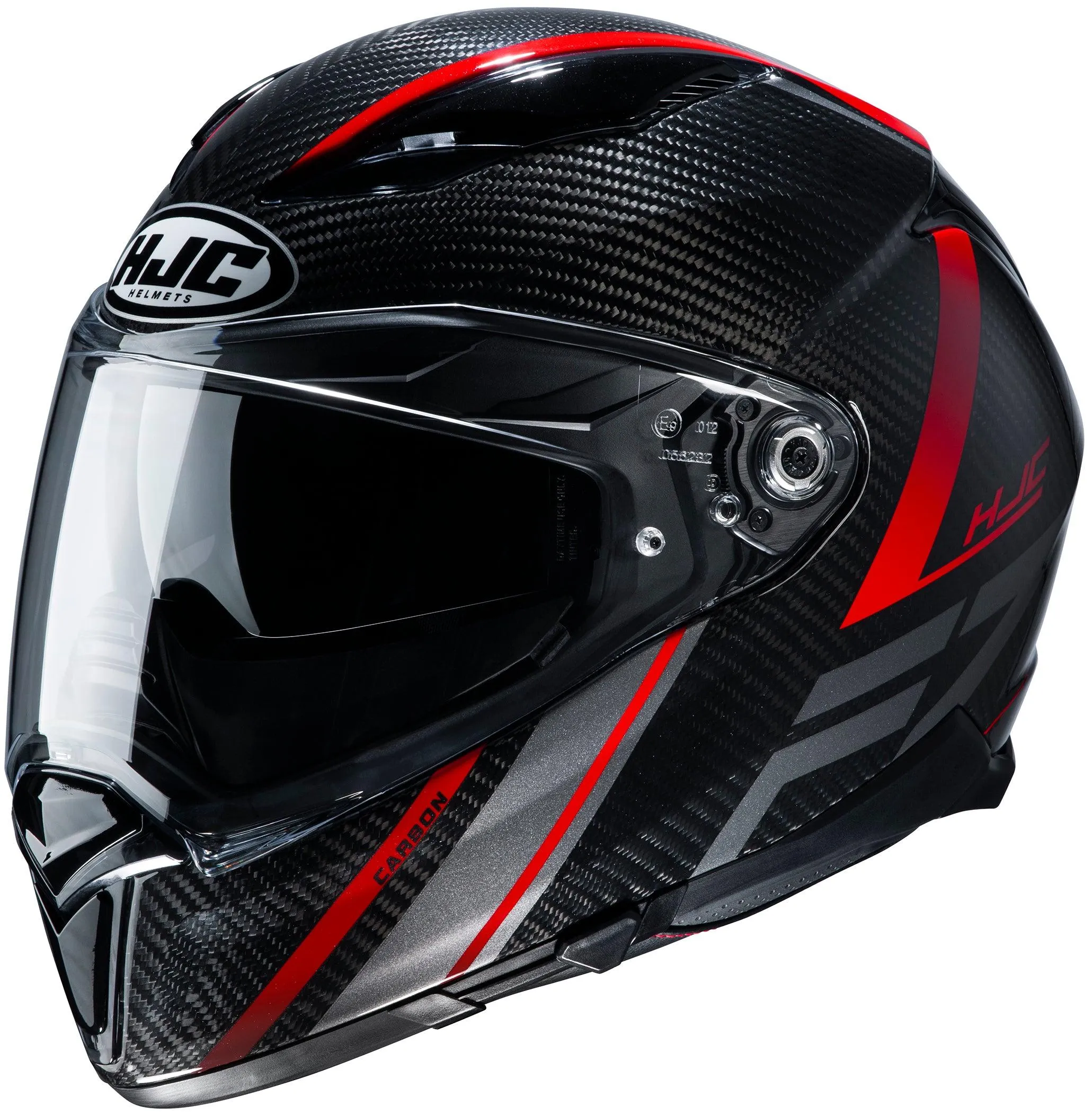 HJC F70 Carbon Eston Helmet - MC-1 Black/Red