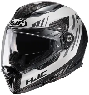 HJC F70 Carbon Kesta Helmet - MC-5 White/Blue