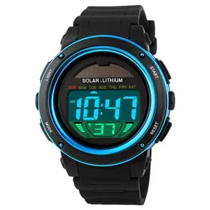 Hot Famous Brand Men Boys Solar Alarm Digital LED 50M Waterproof Wristwatch Military Dive Analog Smart Relogio Masculino Watches
