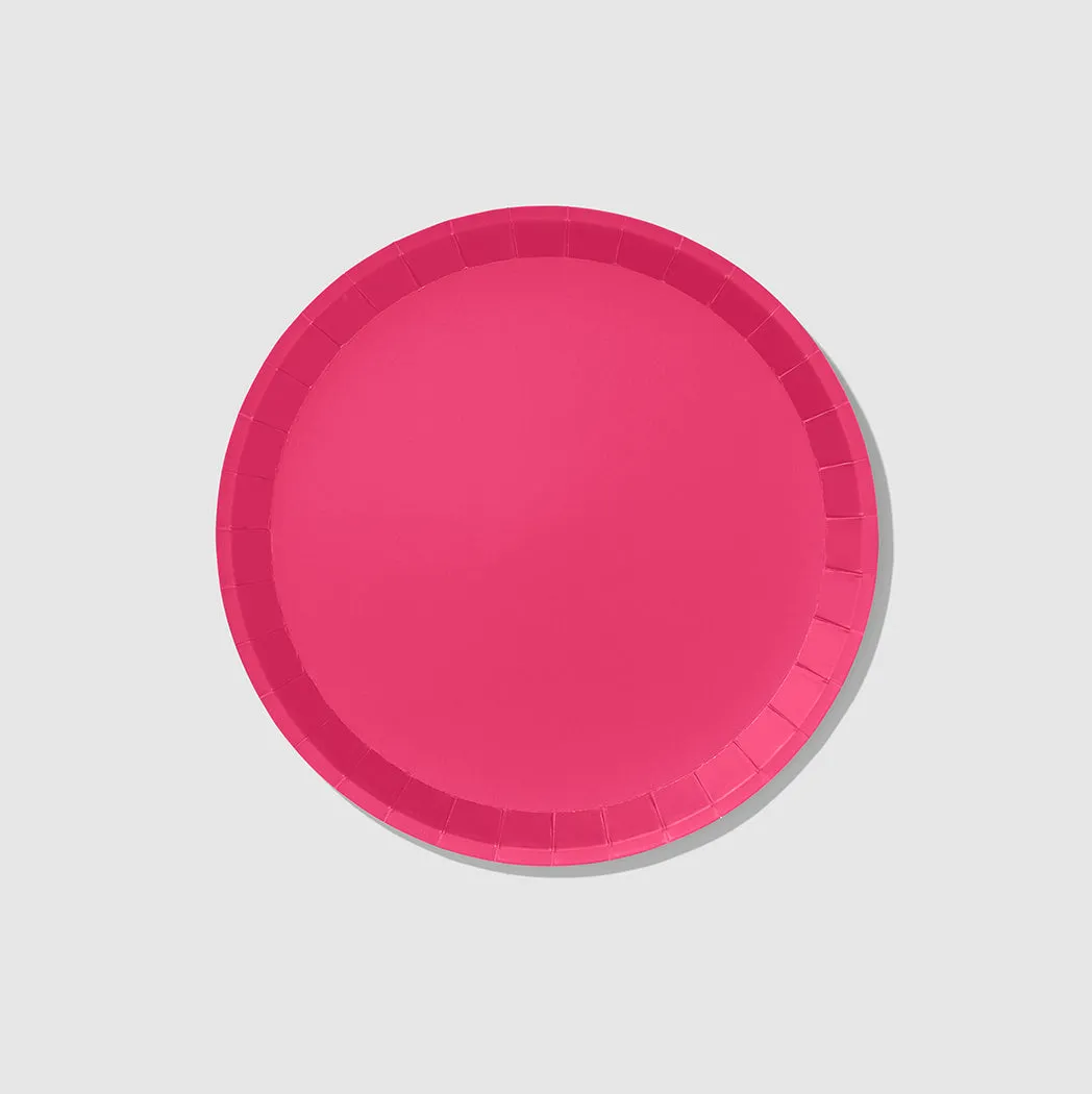 Hot Pink Classic Large Plates (10 per pack)