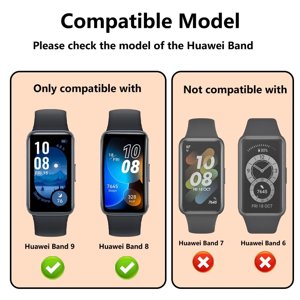 Huawei Band 8 | Huawei Band 9 With TPU Watch Case | Milanese Straps | Rose Gold