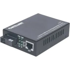 Intellinet Network Solutions Fast Ethernet WDM (RX1310/TX1550) Bi-Directional Single-Mode, RJ45 to SC, 12.4 miles (20 km) Media Converter