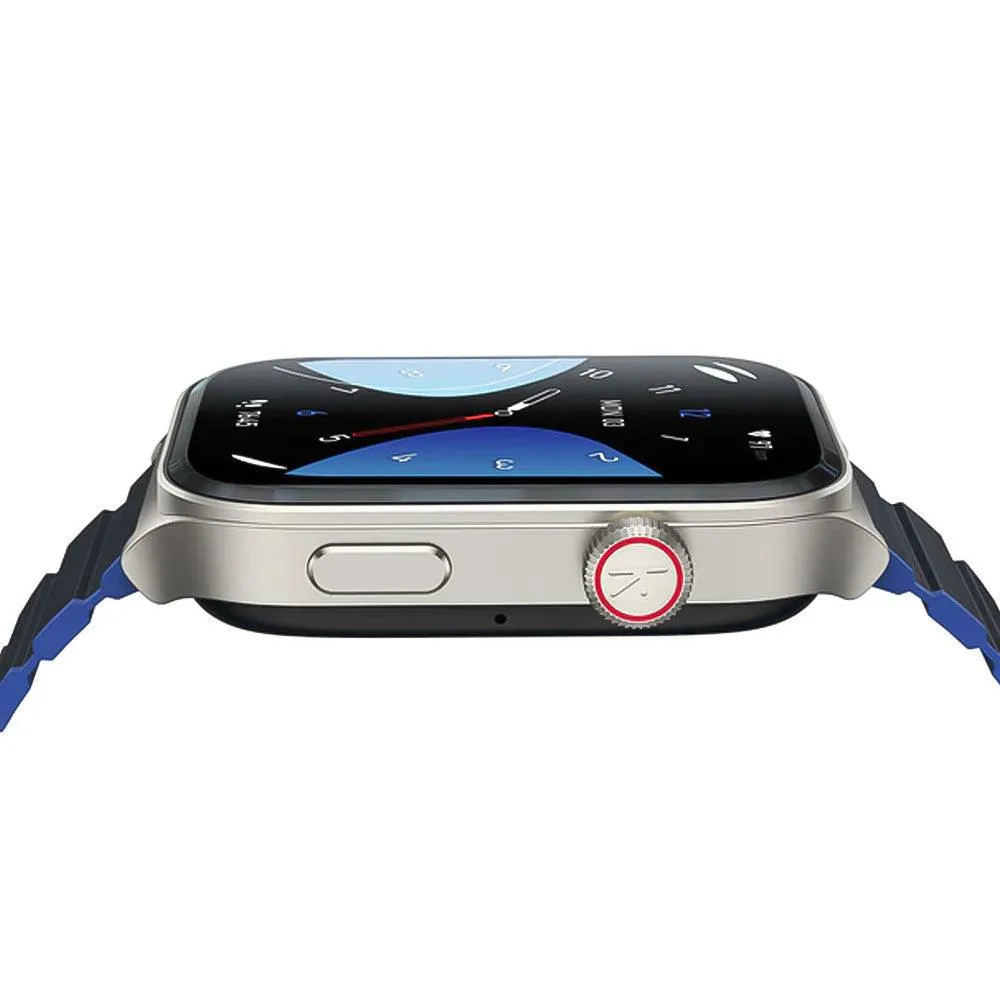 Kieslect Ks2 Smart Watch Space Gray Aluminum Case With Black x Blue Strap & Extra Black Strap