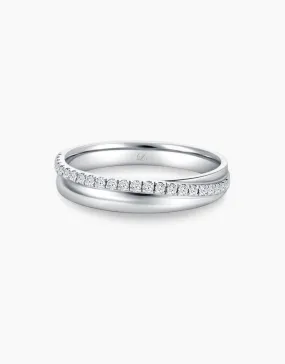 LVC Purete Eternity Wedding Band with Diamonds in Platinum