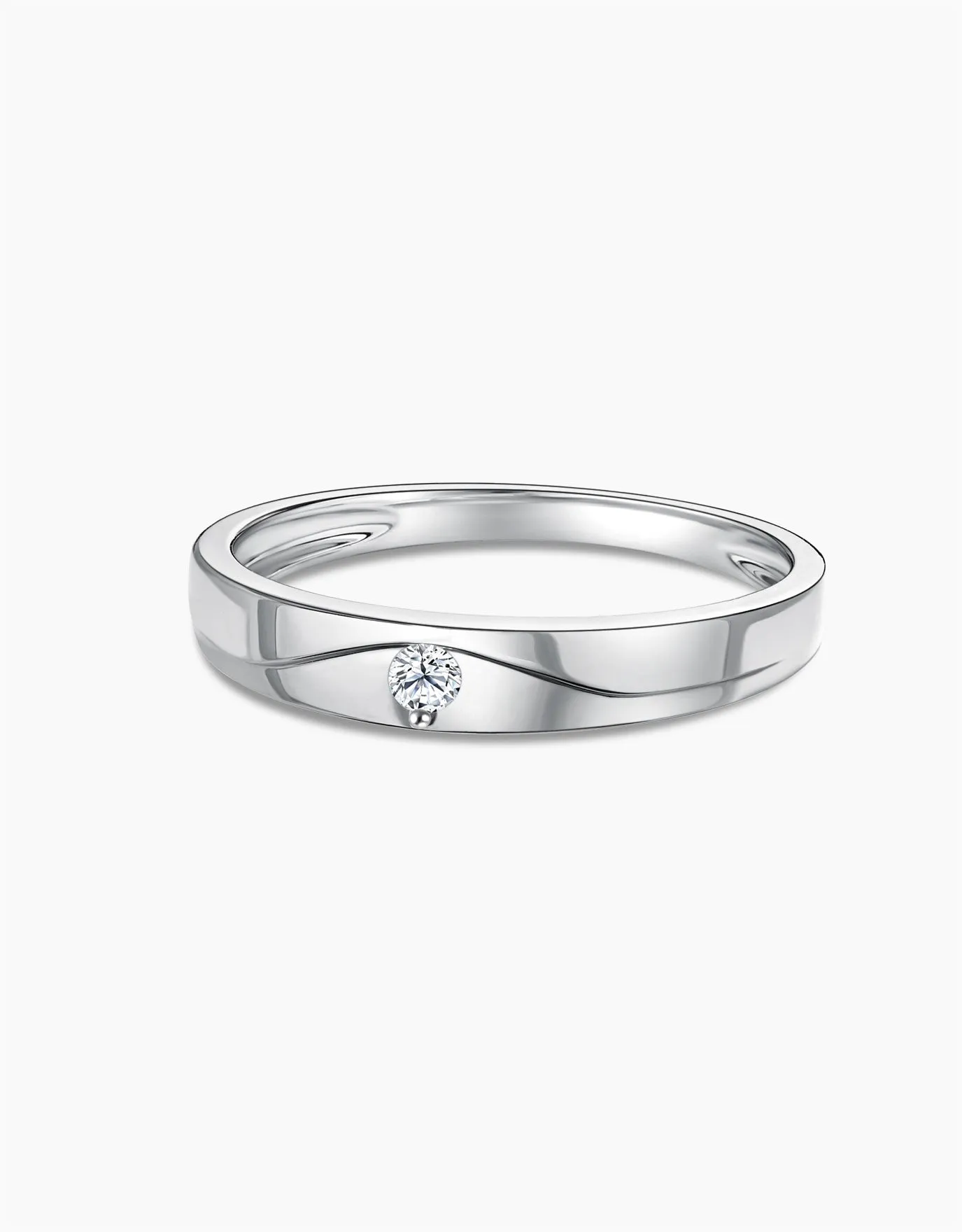 LVC Tresor Leif Curved Diamond Wedding Band
