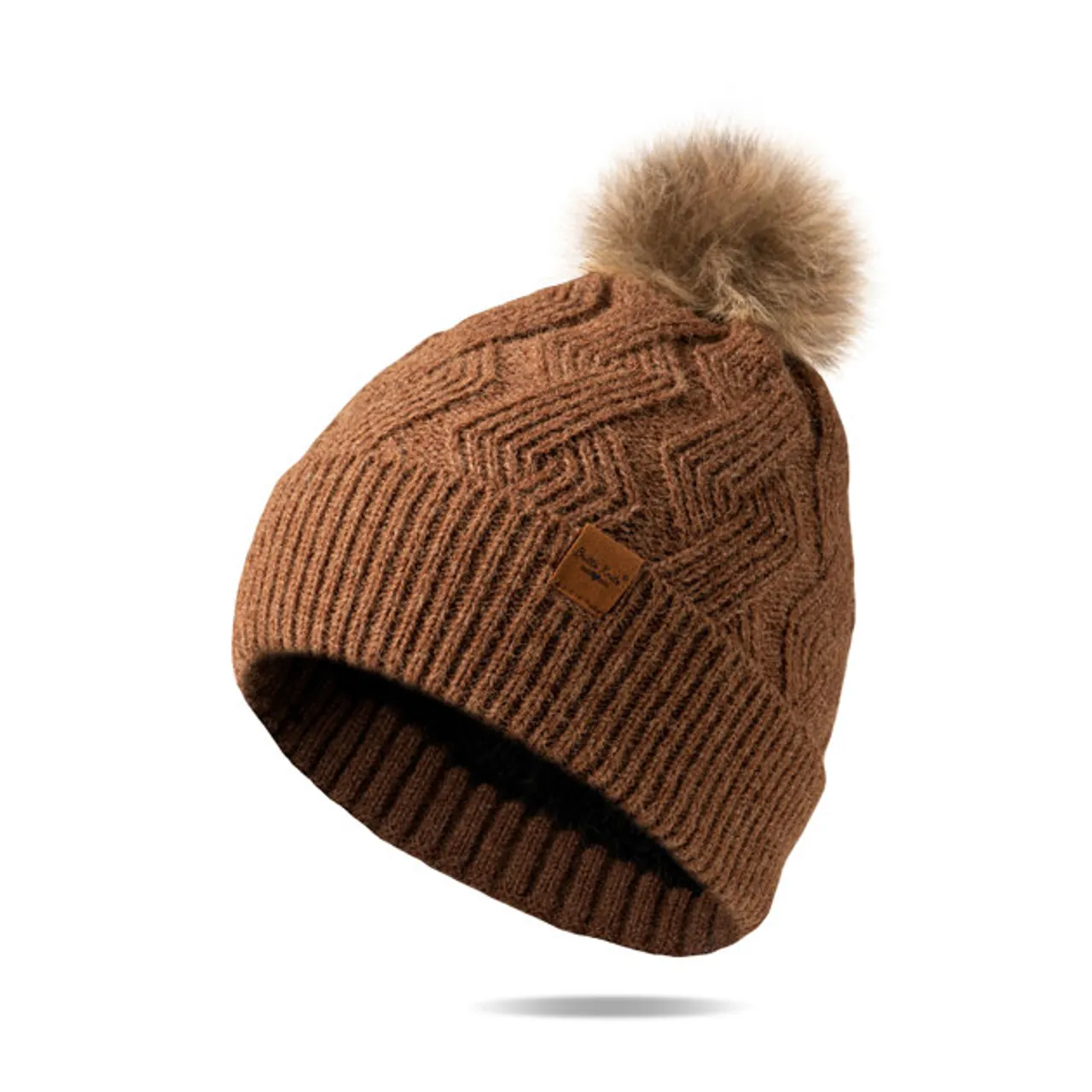 Mainstay Plush-Lined Pom Hat - Womens