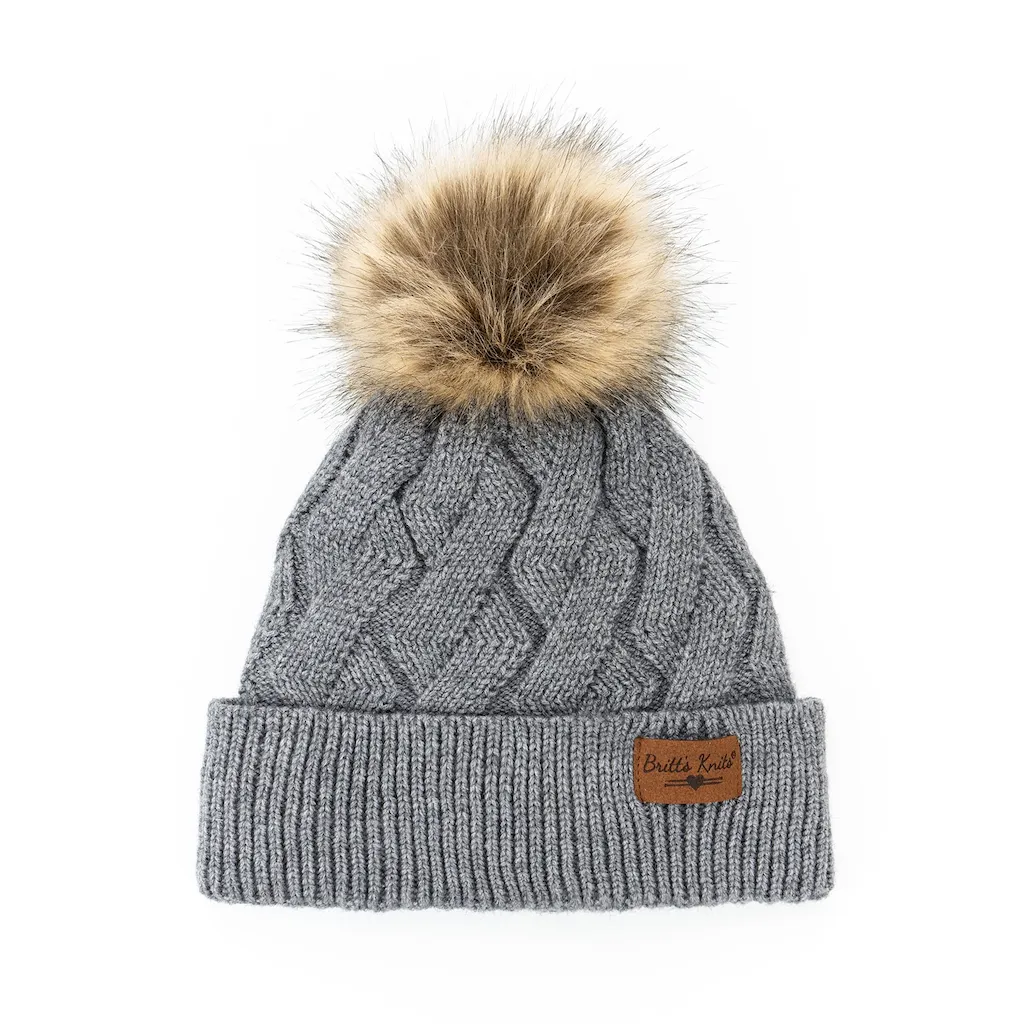 Mainstay Plush-Lined Pom Hat - Womens