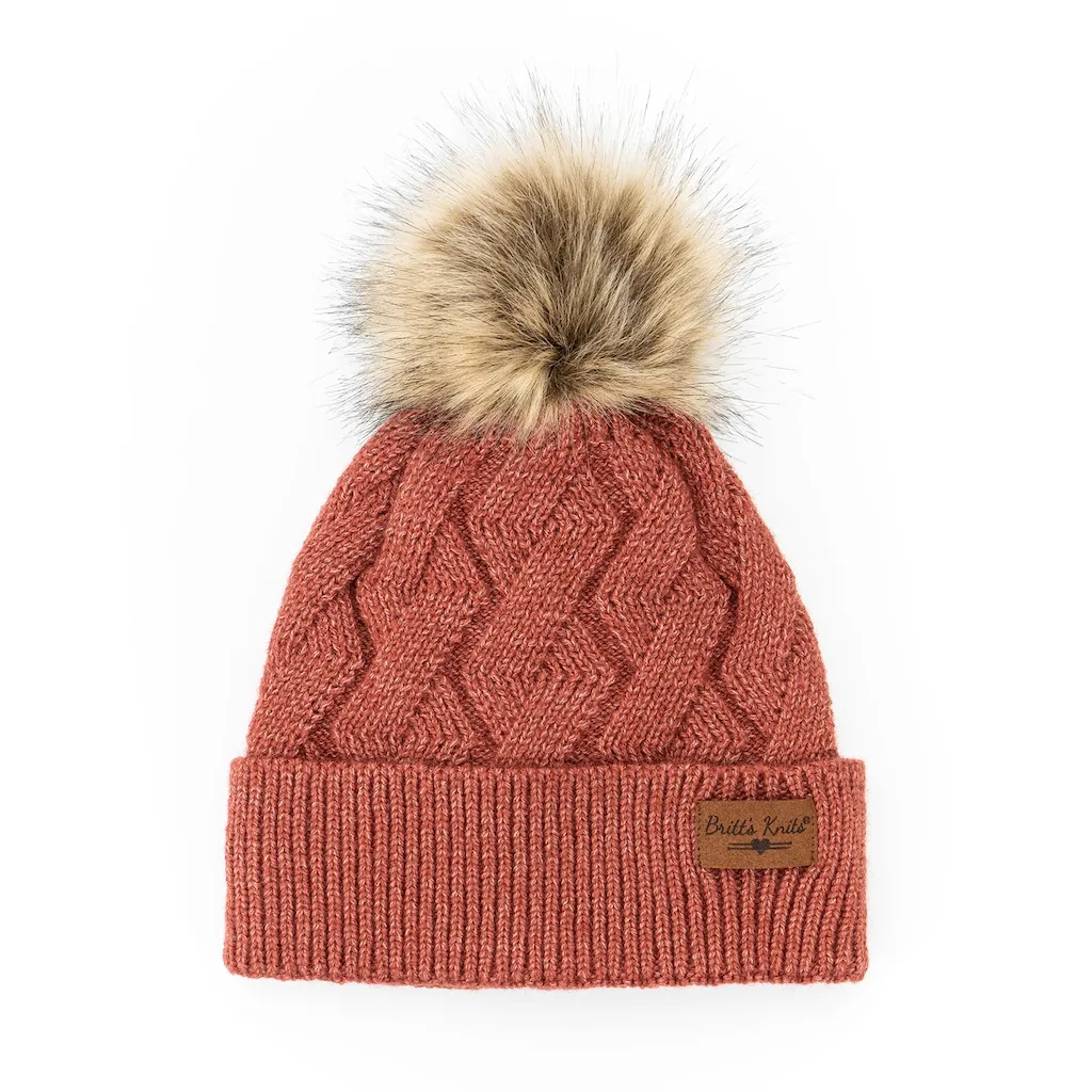 Mainstay Plush-Lined Pom Hat - Womens