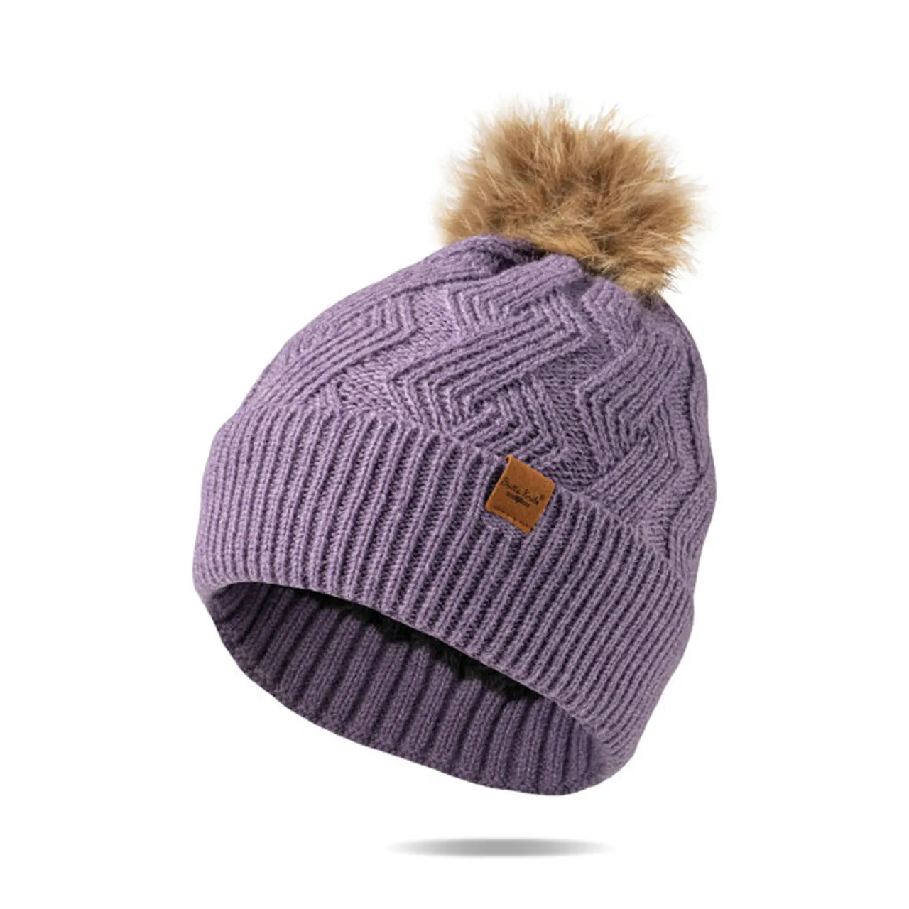 Mainstay Plush-Lined Pom Hat - Womens