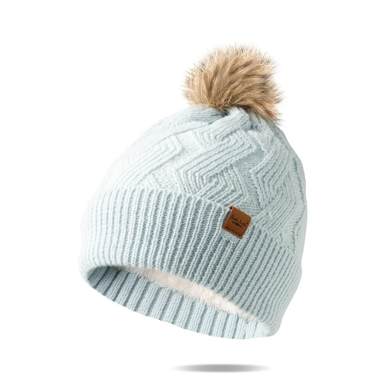 Mainstay Plush-Lined Pom Hat - Womens