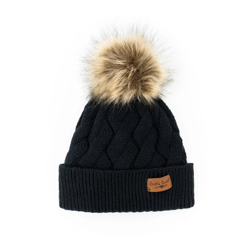 Mainstay Plush-Lined Pom Hat - Womens